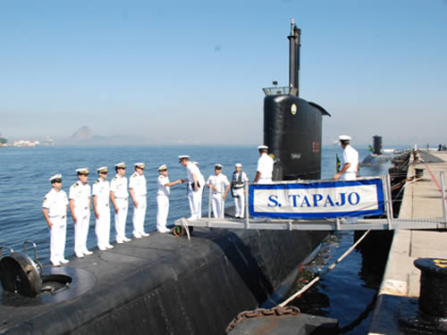 Comitiva do Peru na Força de Submarinos