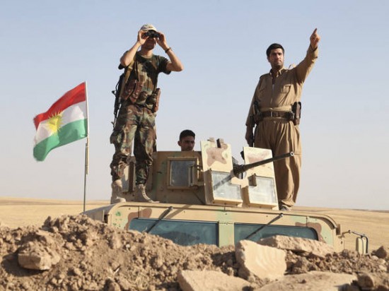 Tropas da milícia curda peshmerga participam de mobilização de segurança no Iraque
