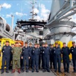 Comandante de Operações Navais embarca no NSS “Felinto Perry” para visita às obras do EBN