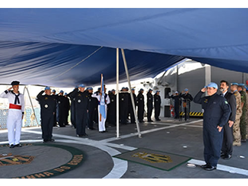 Solenidade de “handover” do Navio Capitânia da UNIFIL